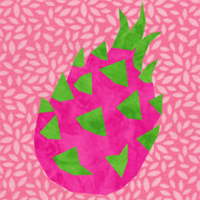 Load image into Gallery viewer, Dragon Fruit, Foundation Paper Piecing Pattern (FPP Pattern), Quilt Block, 4 Sizes
