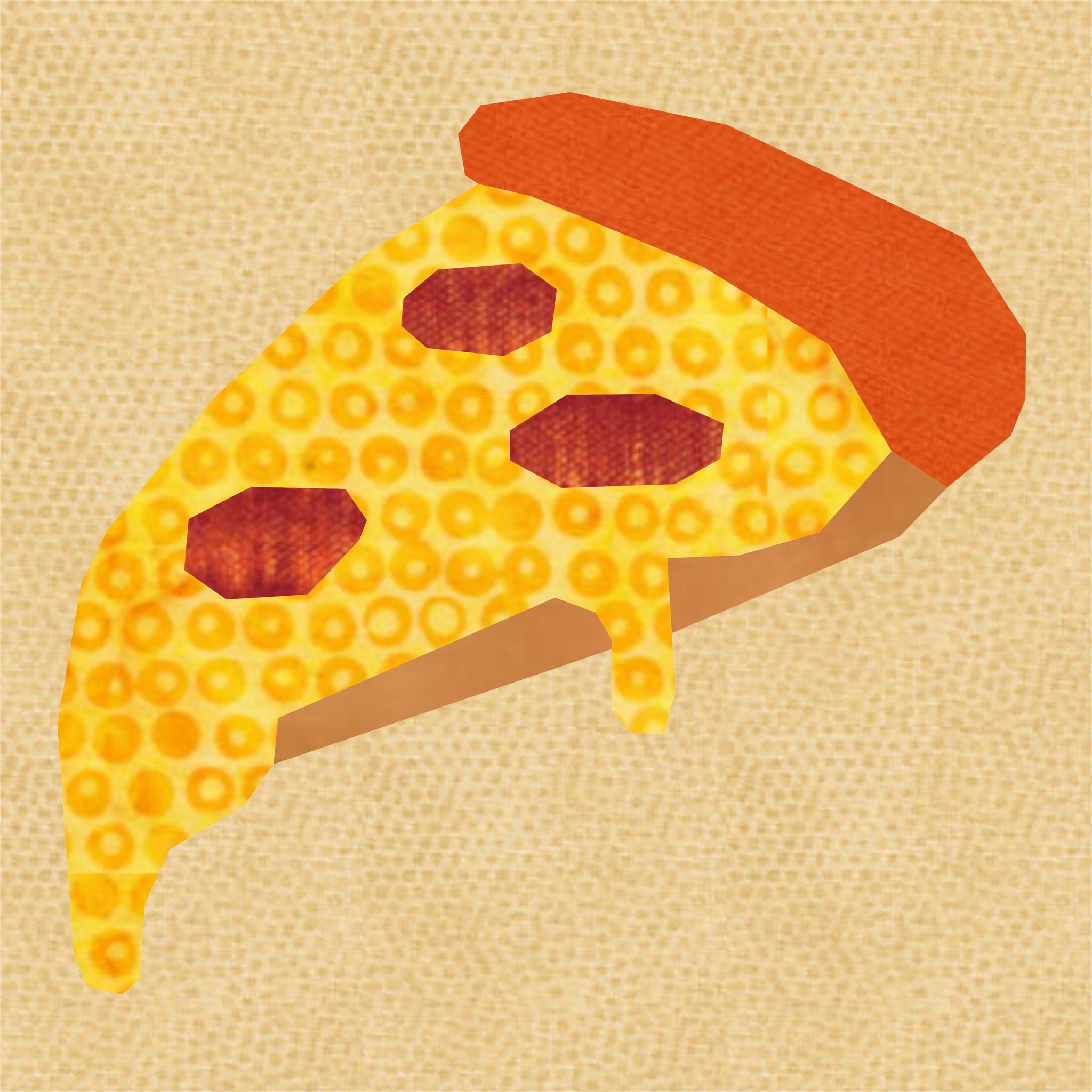 Pepperoni Pattern Free Pizza Slice, Pepperoni extra cheesy, Foundation Paper Piecing Pattern ...