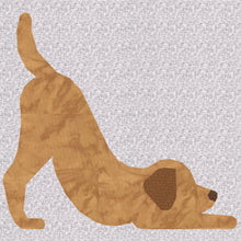 Load image into Gallery viewer, Downward Dog, Yoga Pose, Foundation Paper Piecing Pattern (FPP), Quilt Block, 4 sizes
