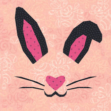 Load image into Gallery viewer, Bunny, Easter Rabbit, Foundation Paper Piecing Pattern (FPP Pattern), Quilt Block,  4 sizes
