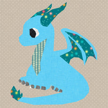 Load image into Gallery viewer, Dragon, Foundation Paper Piecing Pattern (FPP Pattern), Quilt Block, 3 sizes
