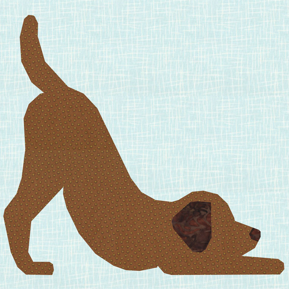 Downward Dog, Yoga Pose, Foundation Paper Piecing Pattern (FPP), Quilt ...