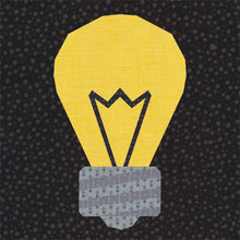 Load image into Gallery viewer, Lightbulb Moments, Foundation Paper Piecing Pattern (FPP Pattern), Quilt Block, 4 Sizes
