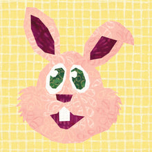 Load image into Gallery viewer, Bugsy, Rabbit, Foundation Paper Piecing Pattern (FPP Pattern), Quilt Block,  4 sizes

