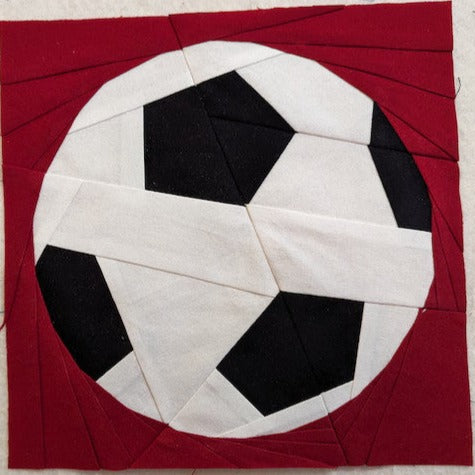 Football, Soccer Ball, Foundation Paper Piecing, FPP Pattern, 4 sizes