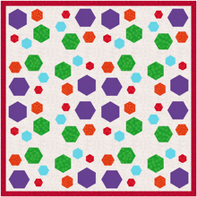 Load image into Gallery viewer, Hexie Patch, Hexagons, Foundation Paper Piecing Pattern (FPP Pattern), 4 sizes
