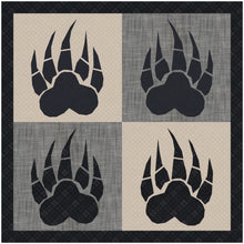 Load image into Gallery viewer, Bear Paws, Foundation Paper Piecing, FPP Pattern, Left &amp; Right Versions, 6 sizes
