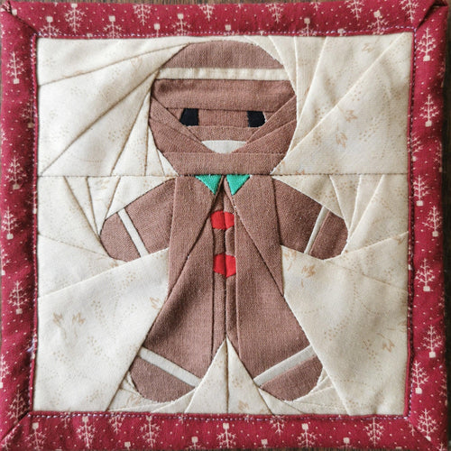 Gingie the Gingerbread, Foundation Paper Piecing Pattern (FPP Pattern), Quilt Block, 6 Sizes Included FPP Patterns- Full Bobbin Designs foundation paper piecing patterns quilt block patterns sewing patterns