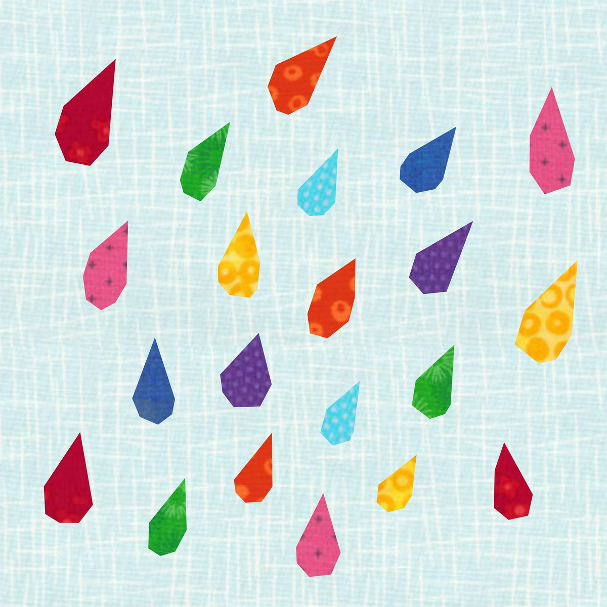 April Subtle Pattern April Showers, Raindrops, Foundation Paper Piecing Pattern (FPP Pattern ...