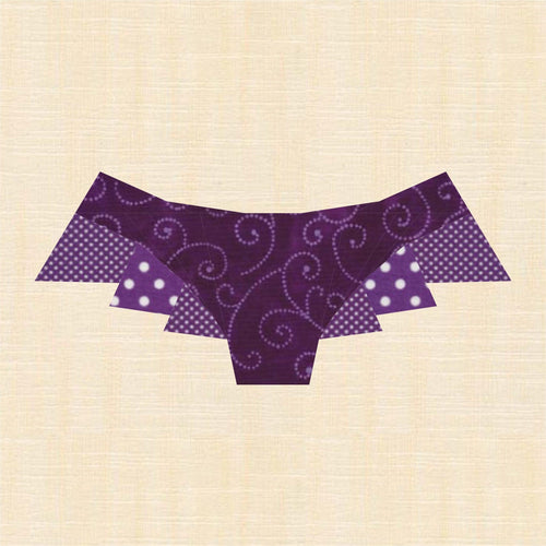 Bikini Panties, Foundation Paper Piecing, FPP Pattern, 3 sizes FPP Patterns- Full Bobbin Designs foundation paper piecing patterns quilt block patterns sewing patterns