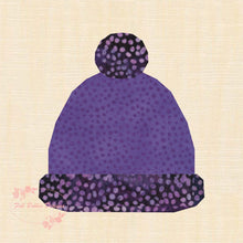Load image into Gallery viewer, Bobble Hat, Foundation Paper Piecing Pattern (FPP Pattern), Quilt Block, 3 sizes FPP Patterns- Full Bobbin Designs foundation paper piecing patterns quilt block patterns sewing patterns
