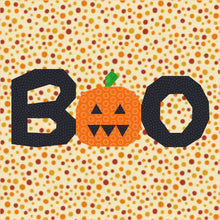 Load image into Gallery viewer, BOO Halloween, Foundation Paper Piecing Pattern (FPP Pattern), Quilt Block,  3 sizes FPP Patterns- Full Bobbin Designs foundation paper piecing patterns quilt block patterns sewing patterns
