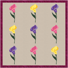 Load image into Gallery viewer, Calla Lily, Flower, Foundation Paper Piecing (FPP Pattern), Quilt Block, 3 sizes FPP Patterns- Full Bobbin Designs foundation paper piecing patterns quilt block patterns sewing patterns
