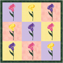 Load image into Gallery viewer, Calla Lily, Flower, Foundation Paper Piecing (FPP Pattern), Quilt Block, 3 sizes FPP Patterns- Full Bobbin Designs foundation paper piecing patterns quilt block patterns sewing patterns
