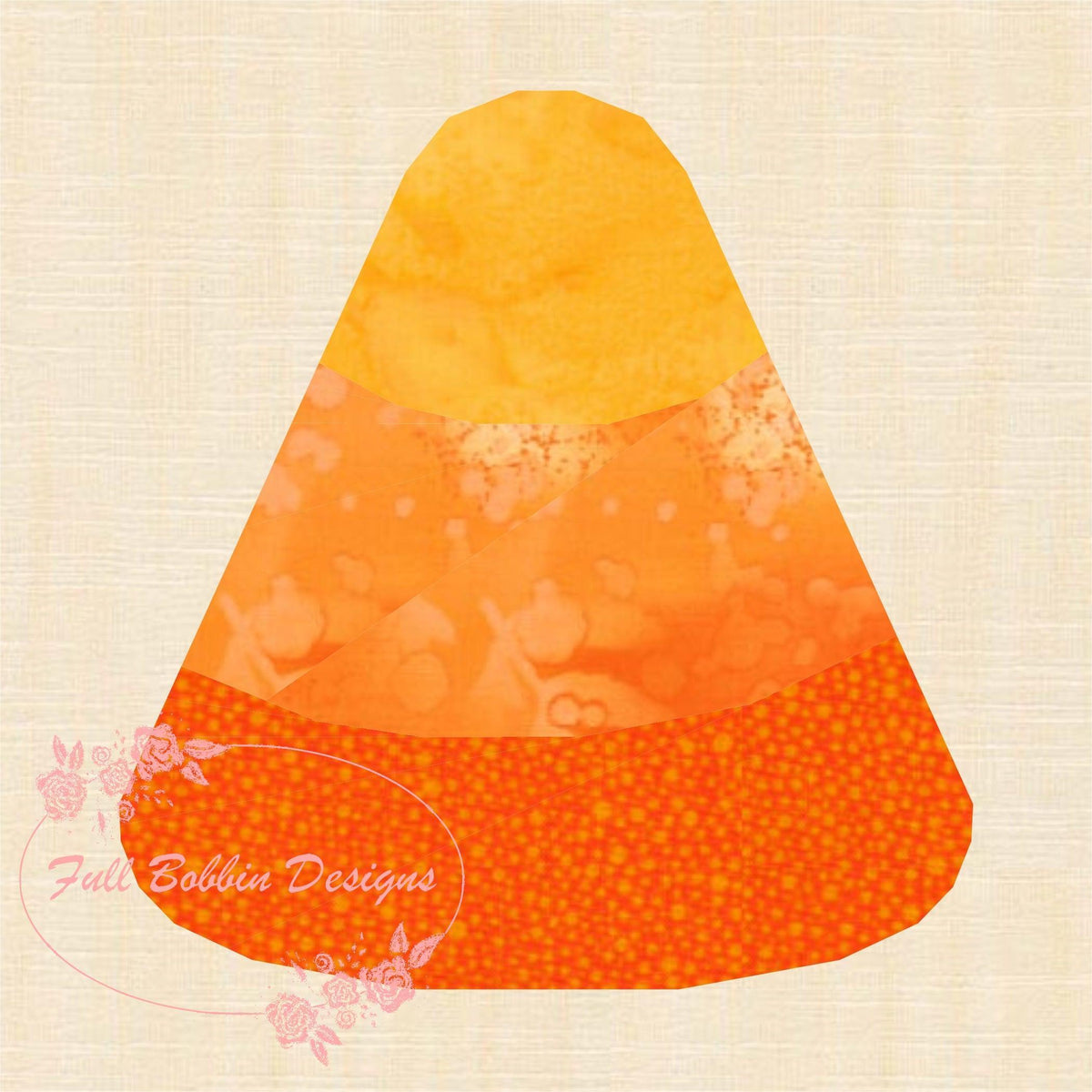 Corn Pattern Block Candy Corn, Halloween, Foundation Paper Piecing Pattern (FPP Pattern ...