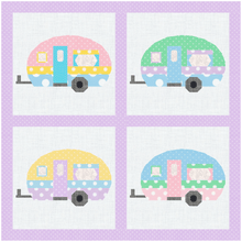 Load image into Gallery viewer, Caravan of Love, Foundation Paper Piecing Pattern (FPP Pattern), Quilt Block, 4 sizes FPP Patterns- Full Bobbin Designs foundation paper piecing patterns quilt block patterns sewing patterns
