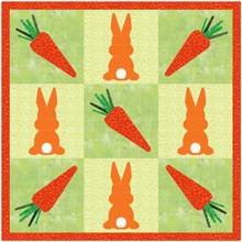 Load image into Gallery viewer, Carrot Foundation Paper Piecing Pattern (FPP Pattern), Quilt Block, 3 sizes FPP Patterns- Full Bobbin Designs foundation paper piecing patterns quilt block patterns sewing patterns
