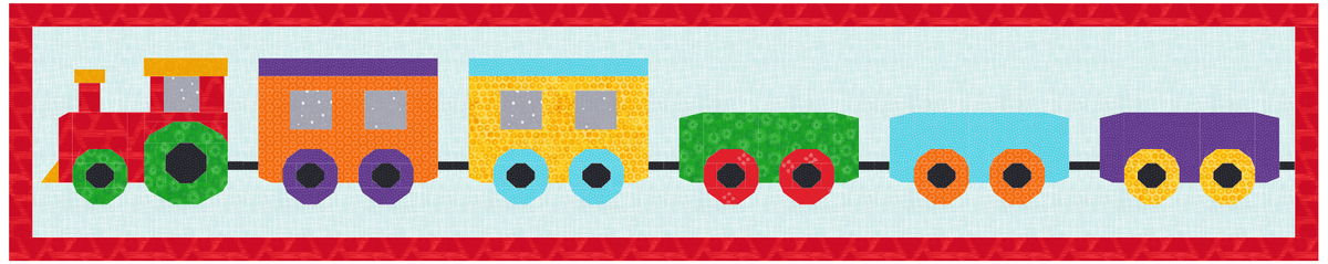 Choo Choo Train, Foundation Paper Piecing Pattern (FPP Pattern), Quilt ...