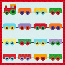 Load image into Gallery viewer, Choo Choo Train, Foundation Paper Piecing Pattern (FPP Pattern), Quilt Block, 3 Patterns included each in 4 sizes FPP Patterns- Full Bobbin Designs foundation paper piecing patterns quilt block patterns sewing patterns

