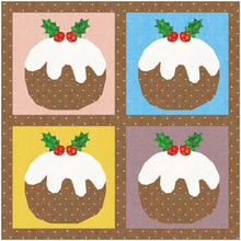 Load image into Gallery viewer, Christmas Pud! Foundation Paper Piecing Pattern (FPP Pattern), Quilt Block, 3 sizes FPP Patterns- Full Bobbin Designs foundation paper piecing patterns quilt block patterns sewing patterns
