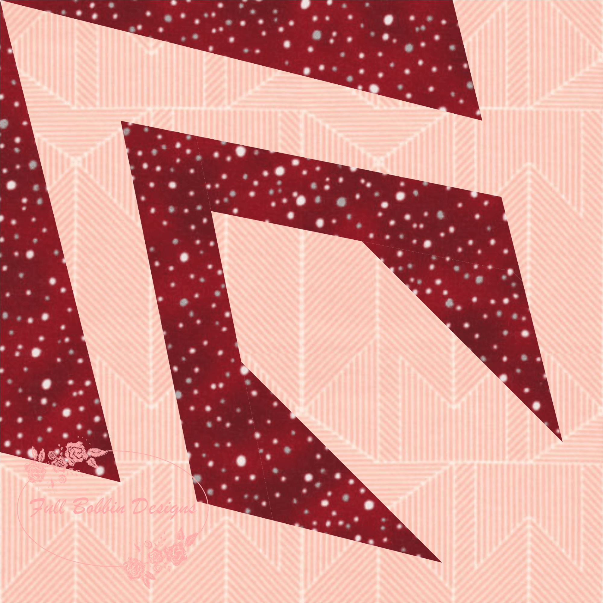 Fpp Pattern Design Deco Flower, Foundation Paper Piecing, FPP Pattern, 3 sizes Instant ...