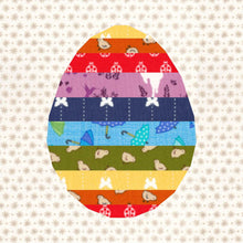 Load image into Gallery viewer, Easter Egg, Foundation Paper Piecing Pattern (FPP Pattern), Quilt Block, 3 sizes FPP Patterns- Full Bobbin Designs foundation paper piecing patterns quilt block patterns sewing patterns
