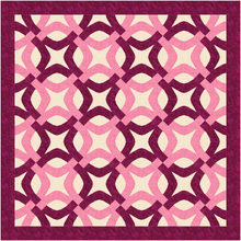 Load image into Gallery viewer, Entwined, Double Wedding Ring Variation, Foundation Paper Piecing Pattern (FPP Pattern), 4 sizes FPP Patterns- Full Bobbin Designs foundation paper piecing patterns quilt block patterns sewing patterns
