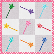 Load image into Gallery viewer, Fairy Wand, Princess, Foundation Paper Piecing Pattern (FPP Pattern), Quilt Block, 4 sizes FPP Patterns- Full Bobbin Designs foundation paper piecing patterns quilt block patterns sewing patterns
