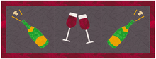 Load image into Gallery viewer, Fizz! Champagne Bottle, Foundation Paper Piecing Pattern (FPP Pattern), Quilt Block, 3 sizes FPP Patterns- Full Bobbin Designs foundation paper piecing patterns quilt block patterns sewing patterns
