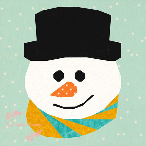 Frosty the Snowman, Foundation Paper Piecing Pattern (FPP Pattern), Quilt Block, 3 sizes FPP Patterns- Full Bobbin Designs foundation paper piecing patterns quilt block patterns sewing patterns