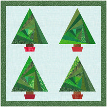 Load image into Gallery viewer, Iris Fold, Christmas Tree, Foundation Paper Piecing Pattern (FPP Pattern), Quilt Block, 7 Sizes Included FPP Patterns- Full Bobbin Designs foundation paper piecing patterns quilt block patterns sewing patterns
