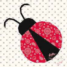 Load image into Gallery viewer, Lady Bug, Foundation Paper Piecing Pattern (FPP), Quilt Block, 4 sizes FPP Patterns- Full Bobbin Designs foundation paper piecing patterns quilt block patterns sewing patterns
