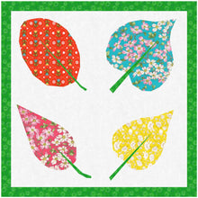 Load image into Gallery viewer, Leaf Collection, Foundation Paper Piecing Pattern (FPP Pattern), Quilt Block, 4 sizes FPP Patterns- Full Bobbin Designs foundation paper piecing patterns quilt block patterns sewing patterns
