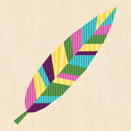 Light as a Feather, Foundation Paper Piecing Pattern (FPP Pattern), 3 sizes FPP Patterns- Full Bobbin Designs foundation paper piecing patterns quilt block patterns sewing patterns