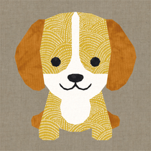 Load image into Gallery viewer, Live. Laugh. Bark. Puppy Boy. Foundation Paper Piecing Pattern (FPP Pattern), Quilt Block, 4 sizes FPP Patterns- Full Bobbin Designs foundation paper piecing patterns quilt block patterns sewing patterns
