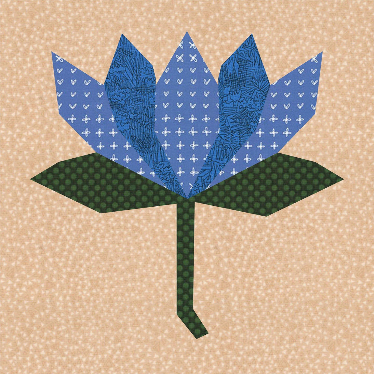 Lotus Flower, Foundation Paper Pieced Pattern (FPP Pattern), Quilt ...