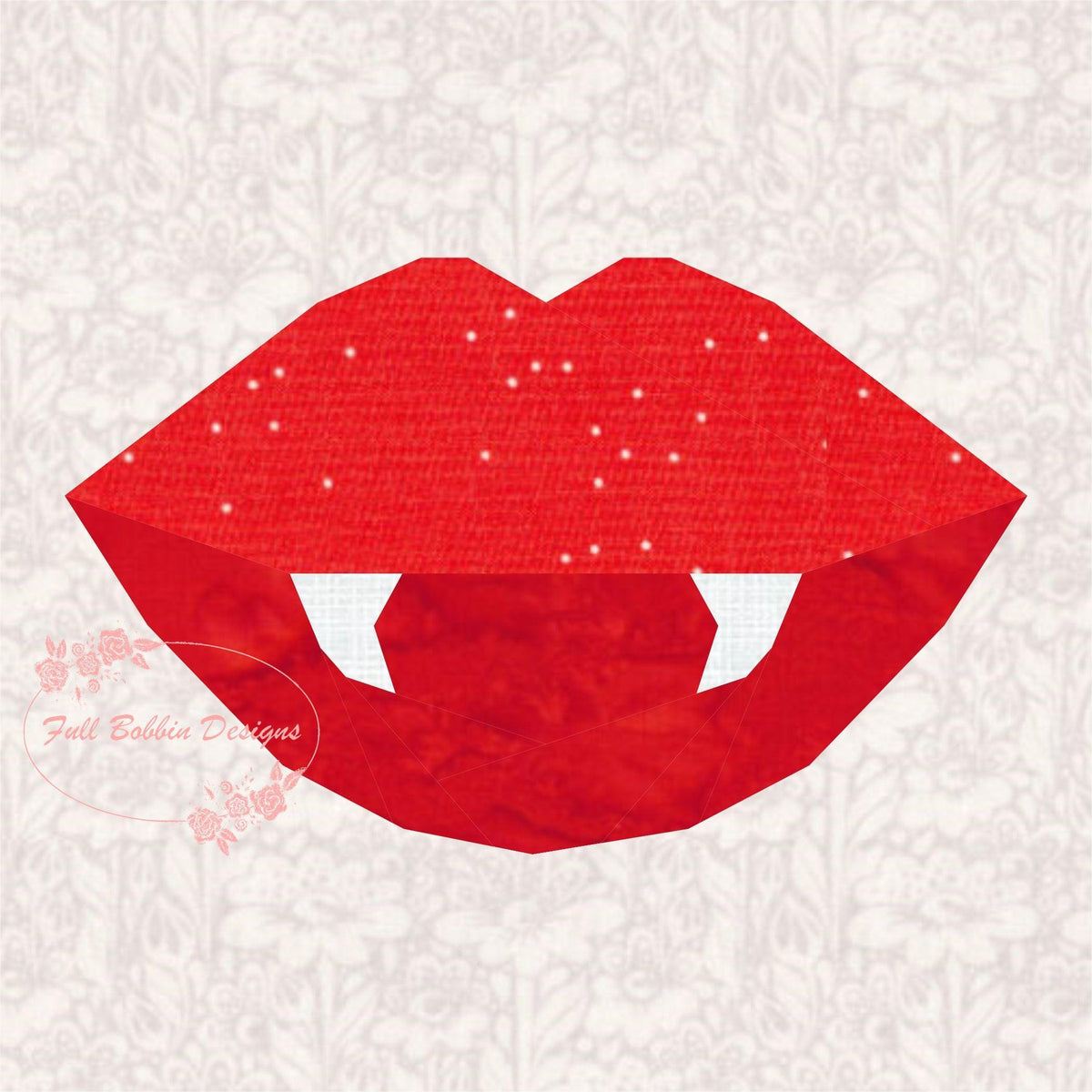 Devil Fpp Pattern Love Bite, Vampire, Halloween, Foundation Paper Piecing Pattern (FPP P ...
