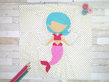 Load image into Gallery viewer, Mermaid Foundation Paper Piecing Pattern (FPP Pattern), Quilt Block, 2 sizes FPP Patterns- Full Bobbin Designs foundation paper piecing patterns quilt block patterns sewing patterns
