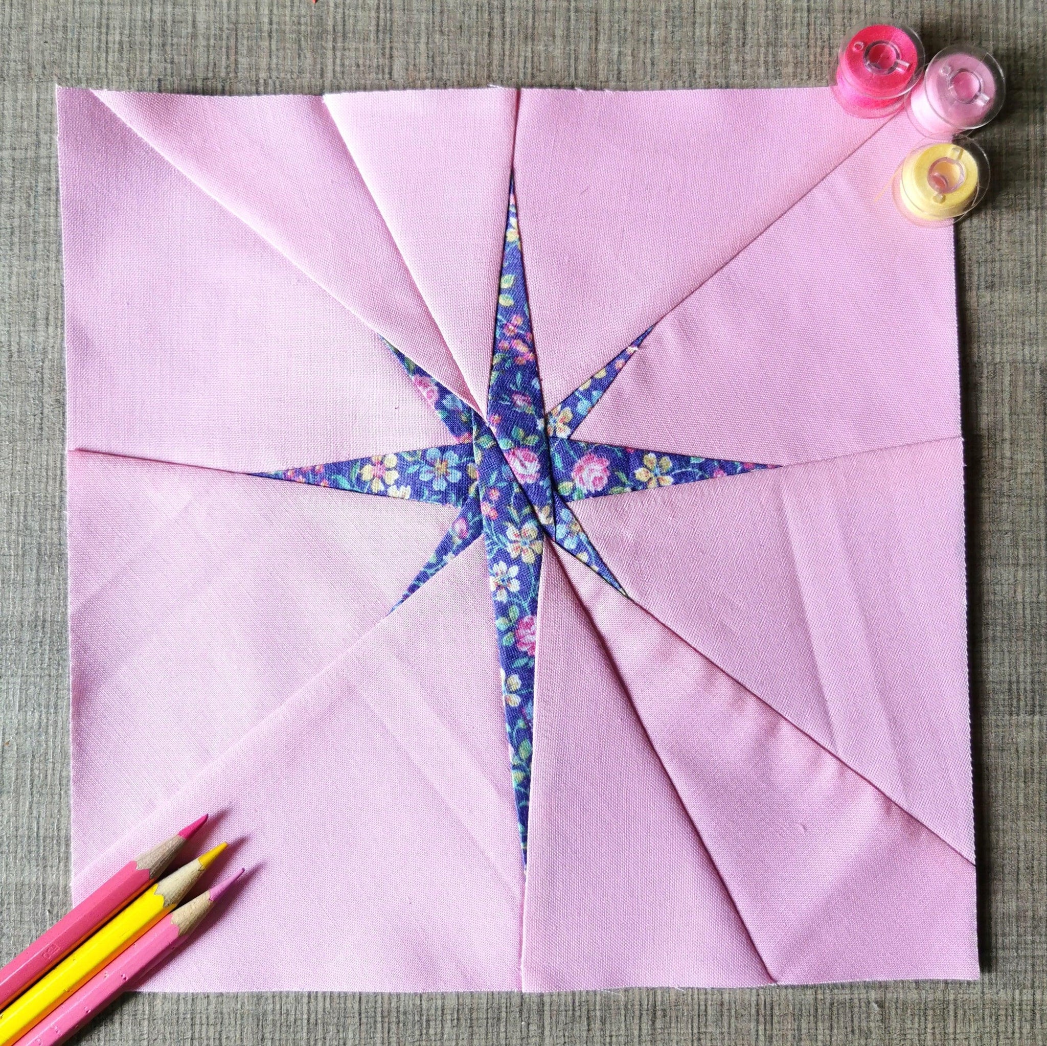 Fpp Block Patterns North Star, Foundation Paper Piecing Pattern (FPP Pattern), Quilt Block ...