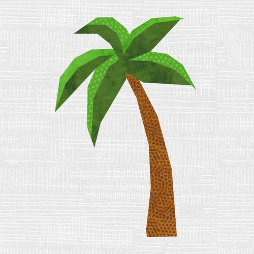 Palm Tree, Foundation Paper Piecing Pattern (FPP Pattern), Quilt Block, 5 sizes FPP Patterns- Full Bobbin Designs foundation paper piecing patterns quilt block patterns sewing patterns