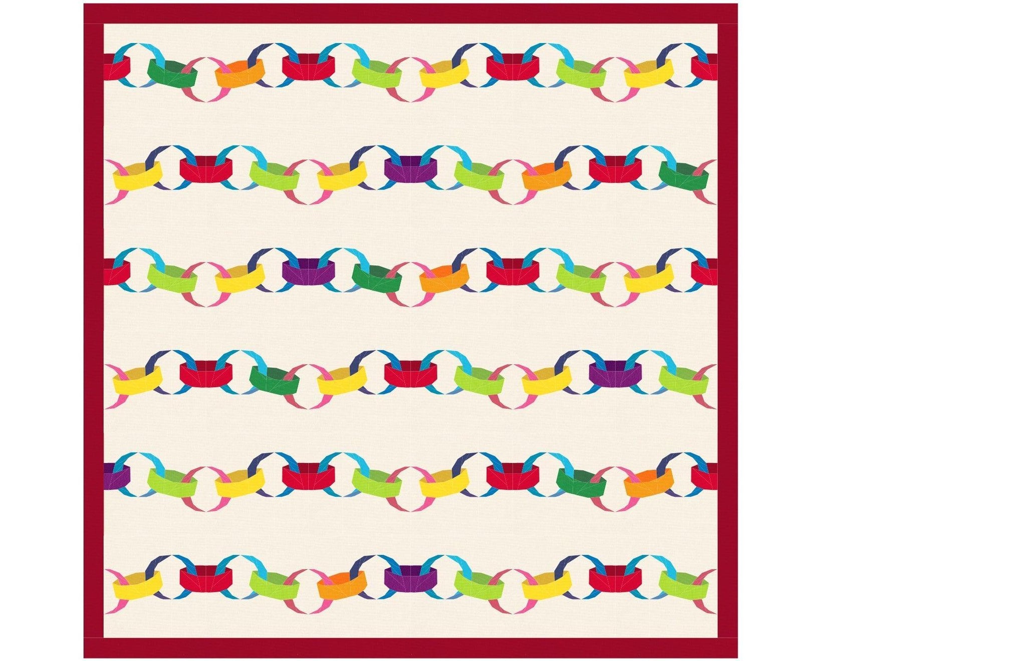 Paper Chain Foundation Paper Piecing Pattern FPP Pattern Quilt paper-chain-foundation-paper-piecing-pattern-fpp-pattern-quilt