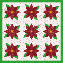 Load image into Gallery viewer, Poinsettia, Foundation Paper Piecing Pattern (FPP Pattern), Quilt Block, 3 sizes FPP Patterns- Full Bobbin Designs foundation paper piecing patterns quilt block patterns sewing patterns
