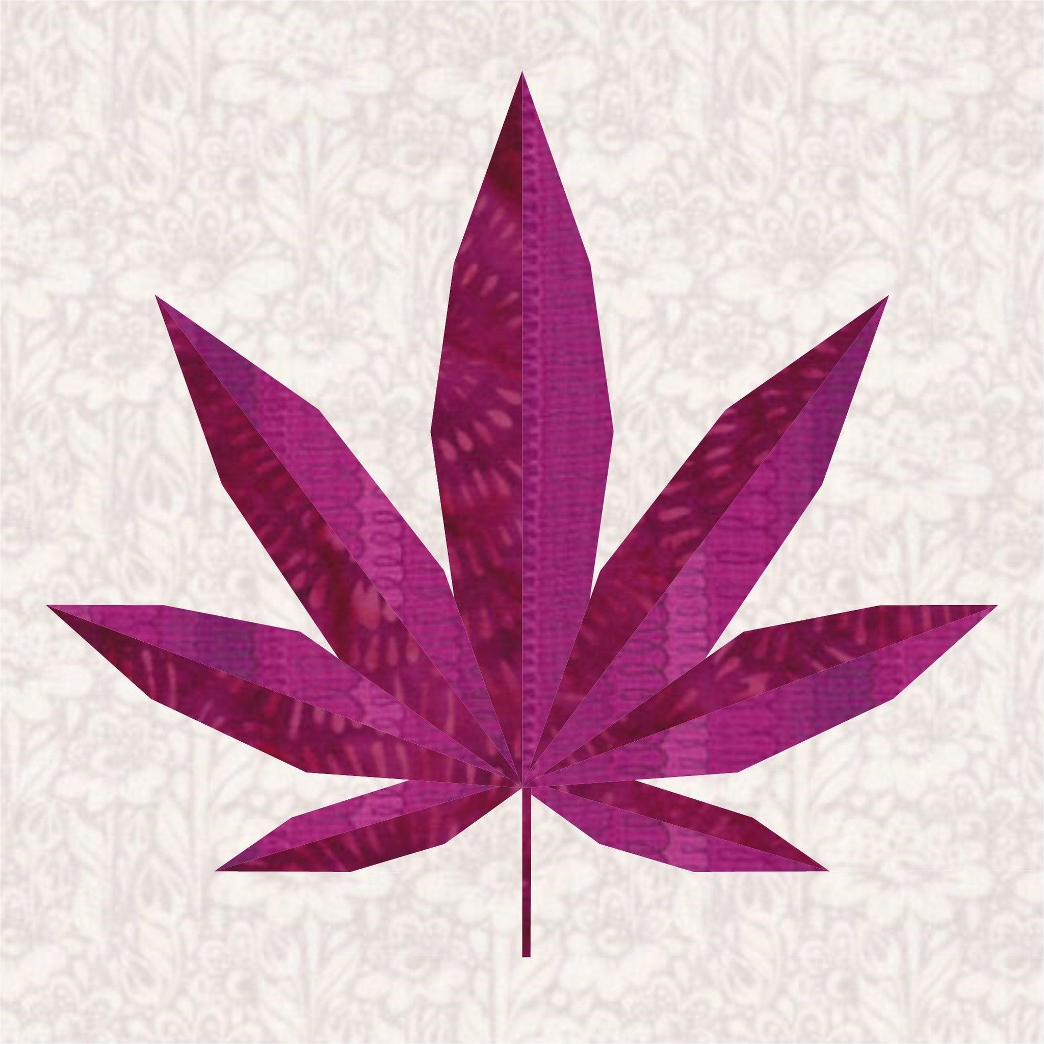 Pot Leaf, Marijuana, Foundation Paper Piecing Pattern (FPP Pattern ...