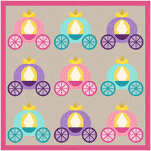 Load image into Gallery viewer, Princess Carriage, Foundation Paper Piecing Pattern (FPP Pattern), Quilt Block, 4 sizes FPP Patterns- Full Bobbin Designs foundation paper piecing patterns quilt block patterns sewing patterns
