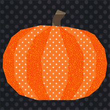 Load image into Gallery viewer, Pumpkin, Halloween, Foundation Paper Piecing Pattern (FPP Pattern), Quilt Block,  5 sizes FPP Patterns- Full Bobbin Designs foundation paper piecing patterns quilt block patterns sewing patterns
