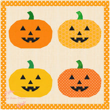 Load image into Gallery viewer, Pumpkin Patch, Halloween, Foundation Paper Piecing Pattern (FPP Pattern), Quilt Block,  3 sizes FPP Patterns- Full Bobbin Designs foundation paper piecing patterns quilt block patterns sewing patterns
