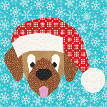 Load image into Gallery viewer, Santa Paws &amp; Gift a Dog a Bone, Pattern Set, Foundation Paper Piecing Pattern (FPP Pattern), Quilt Block, 2 Patterns in 4 Sizes Each FPP Patterns- Full Bobbin Designs foundation paper piecing patterns quilt block patterns sewing patterns
