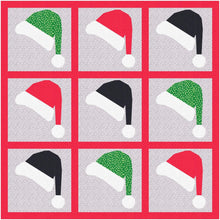 Load image into Gallery viewer, Santa&#39;s Hat, Foundation Paper Piecing Pattern (FPP Pattern), Quilt Block, 3 sizes FPP Patterns- Full Bobbin Designs foundation paper piecing patterns quilt block patterns sewing patterns
