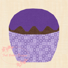 Load image into Gallery viewer, Simply Iced Cupcake Foundation Paper Piecing Pattern (FPP), Quilt Block, 3 sizes FPP Patterns- Full Bobbin Designs foundation paper piecing patterns quilt block patterns sewing patterns
