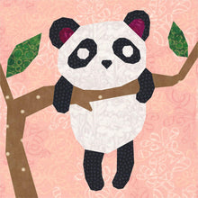 Load image into Gallery viewer, Sleepy Panda, Foundation Paper Piecing Pattern (FPP Pattern), Quilt Block, 4 sizes FPP Patterns- Full Bobbin Designs foundation paper piecing patterns quilt block patterns sewing patterns
